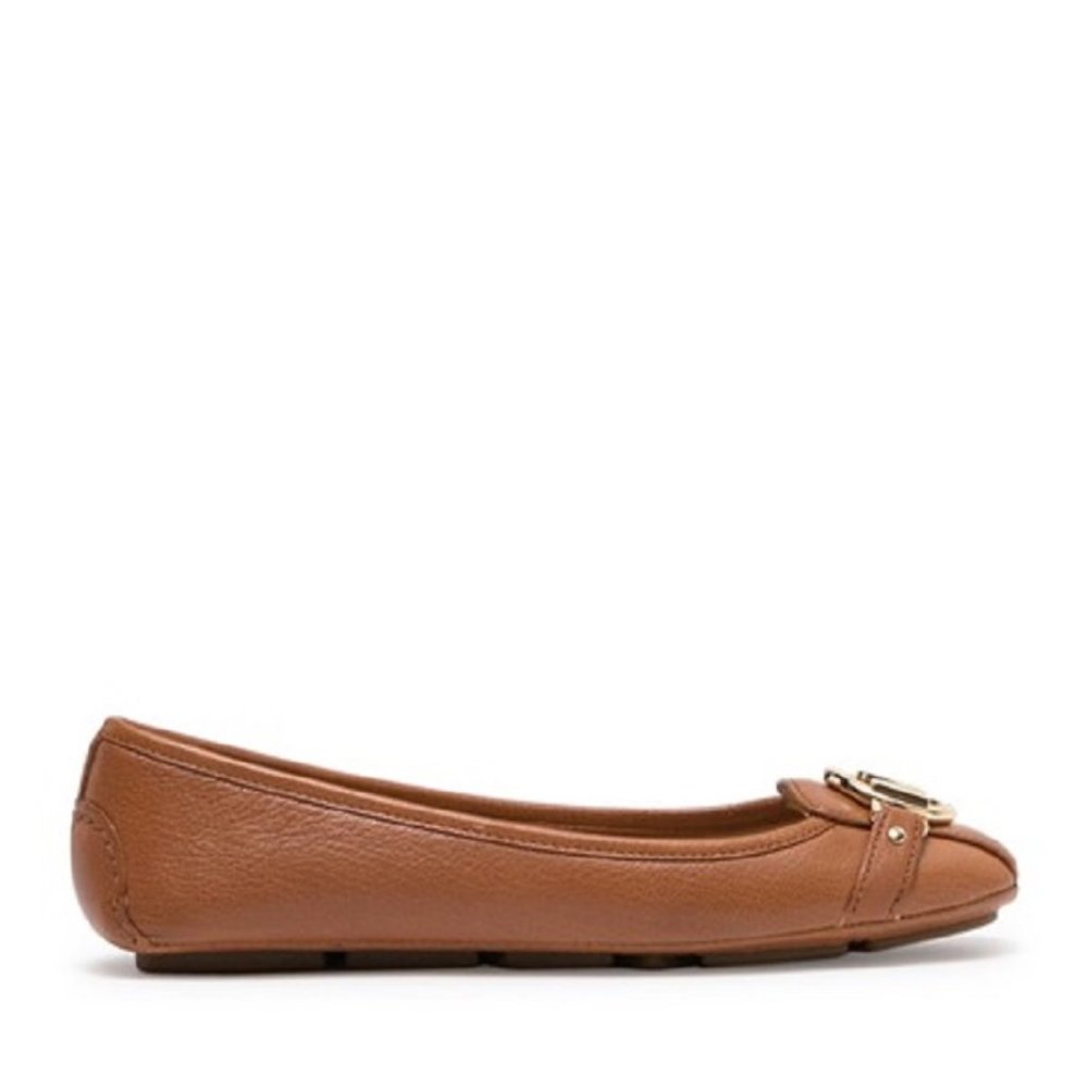 $59 NWT *FINAL PRICE* MICHAEL Michael Kors Fulton Metallic Logo Flat - Picture 6 of 9